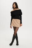 Cord Mini Skirt, NATURAL - alternate image 2