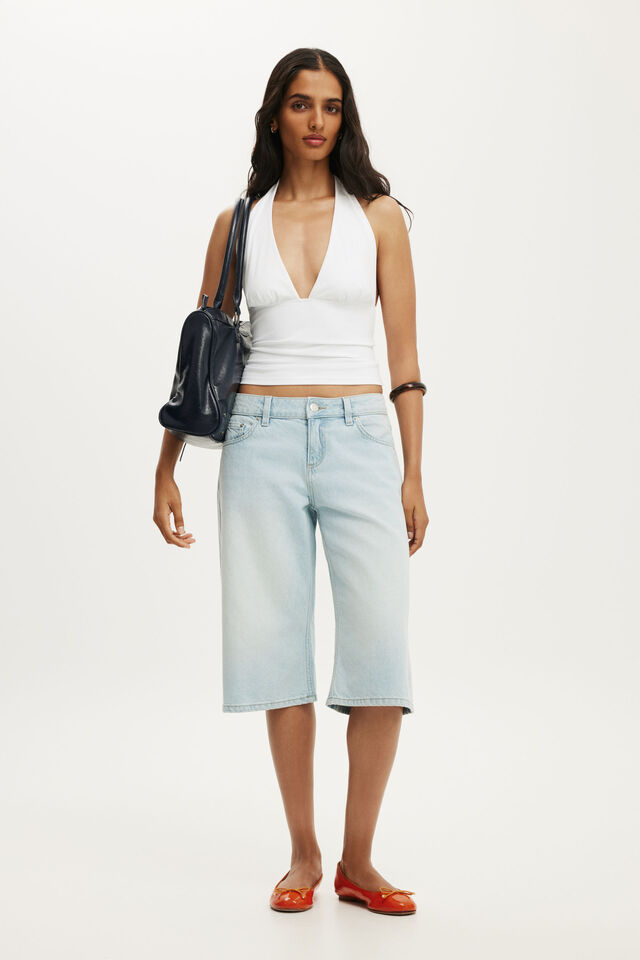 Denim Bermuda Short, SALTY BLUE
