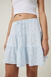 Haven Tiered Mini Skirt, ROWENA ROSE BREEZY BLUE - alternate image 4