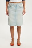 Midi Denim Skirt, LAUREL BLUE RAW - example image 4