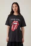 Oversized Rolling Stones Music Tee, LCN BR THE ROLLING STONES TONGUE/BLACK - alternate image 1