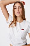 Tie Front Graphic Tee - Marle, SAUSAGE DOG POCKET/SILVER MARLE