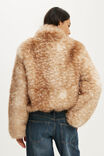 Malmo Faux Fur Jacket, DOE PRINT - example image 3