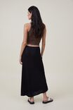 Picot Maxi Slip Skirt, BLACK - alternate image 3