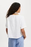 Haven Tie Front Short Sleeve Top, WHITE - alternate image 3