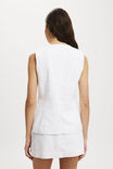 Sienna Linen Cotton Mini Skirt, WHITE - alternate image 3