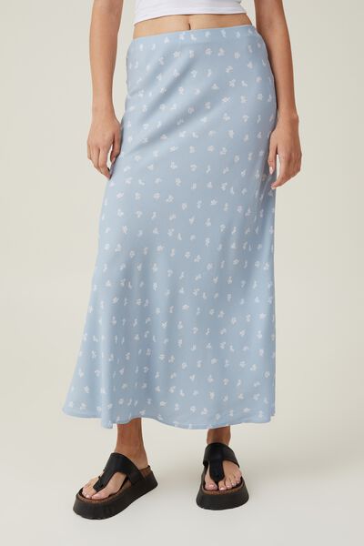 Bloom Maxi Slip Skirt, CHESSIE FLORAL CLOUDY BLUE