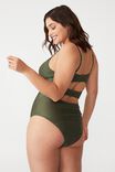 Curve Gathered Front One Piece, WARM KHAKI SHIMMER