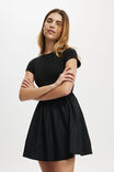 Romee Short Sleeve Mini Dress, BLACK - alternate image 1