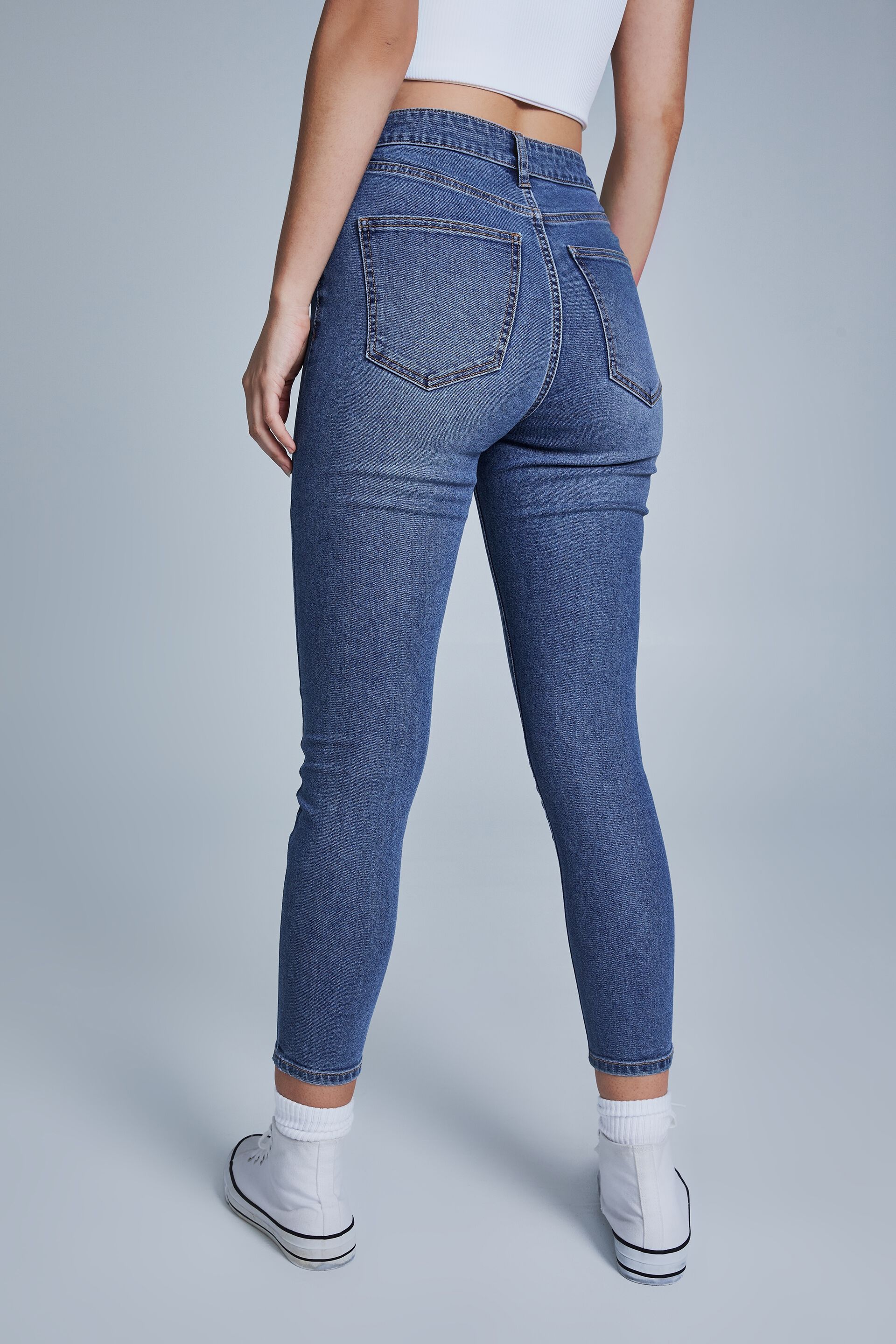 Vintage America Blues Womens Petite Seamless Body Positive Skinny Jean 