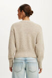 Luxe Dreamy Crew Cardi, CHAI DUST MARLE - example image 3