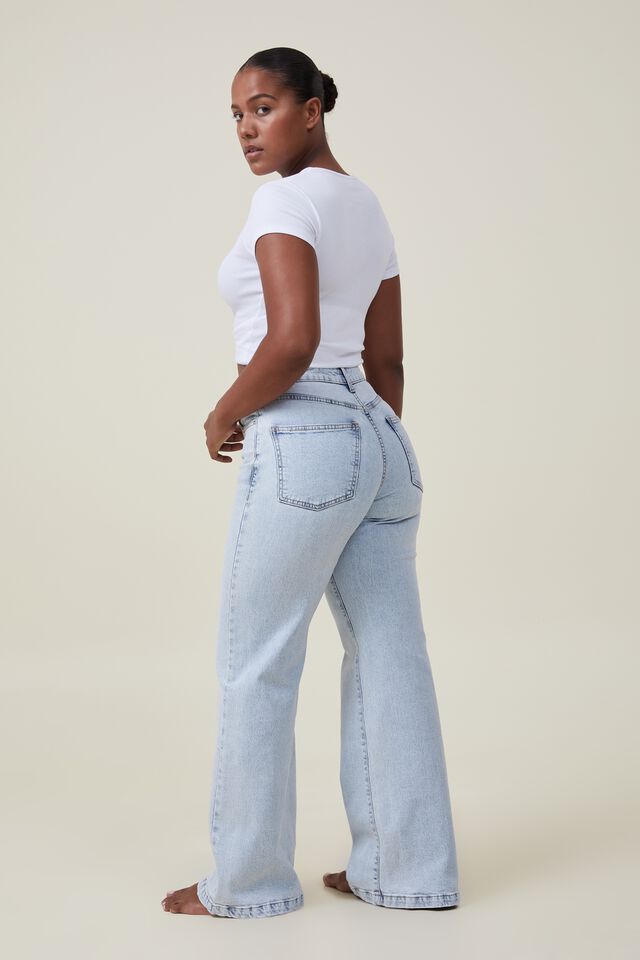 Curvy Stretch Wide Jean, PALM BLUE