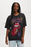 Rolling Stones Boxy Graphic Tee, LCN BR ROLLING STONES VOODOO/ WASHED BLACK - alternate image 1