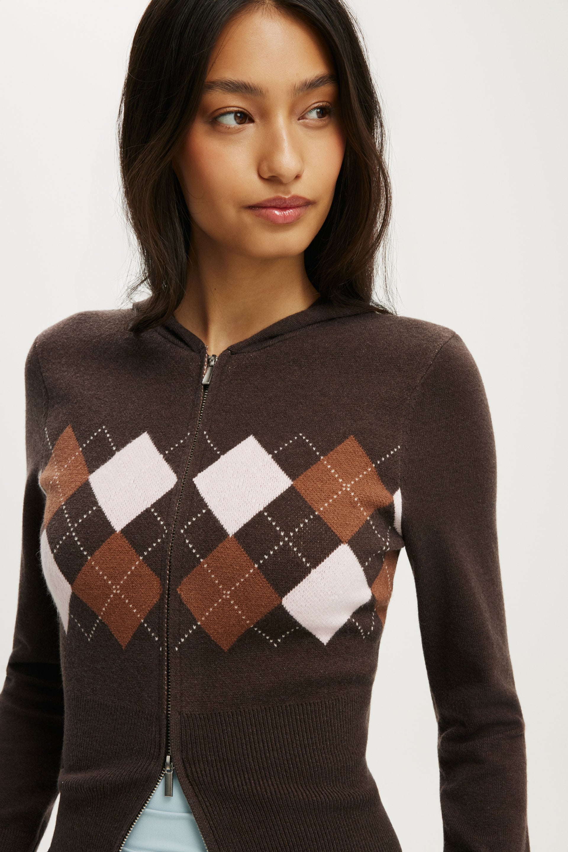Women's Brown Everfine Hooded Knit | Cotton On United States