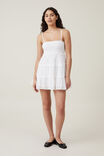 Lenny Tiered Mini Dress, WHITE - alternate image 2