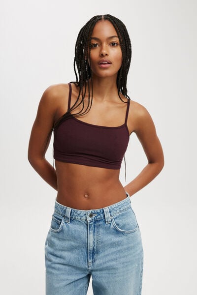 All Day Micro Crop Cami, CHOC CHERRY