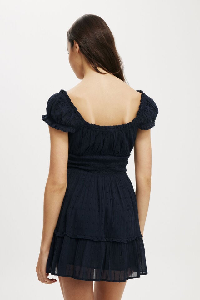 Eddie Corset Mini Dress, NAVY