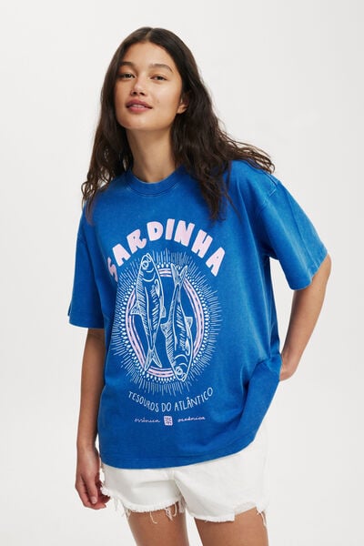 The Premium Boxy Graphic Tee, SARDINHA/ BLUE MOON