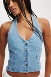 Harley Denim Halter Vest, BREEZE BLUE - alternate image 4