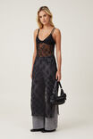 Vestido - Spliced Lace Maxi Dress, BLACK - vista alternativa 1
