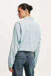 Chloe Funnel Neck Shirt, ARDEN CHECK BLUE - example image 3