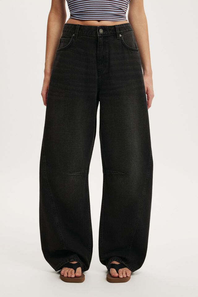 Barrel Jean, SEAM REVOLVE BLACK