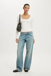 Blake Rib Scoop Henley Long Sleeve, VINTAGE WHITE - example image 2