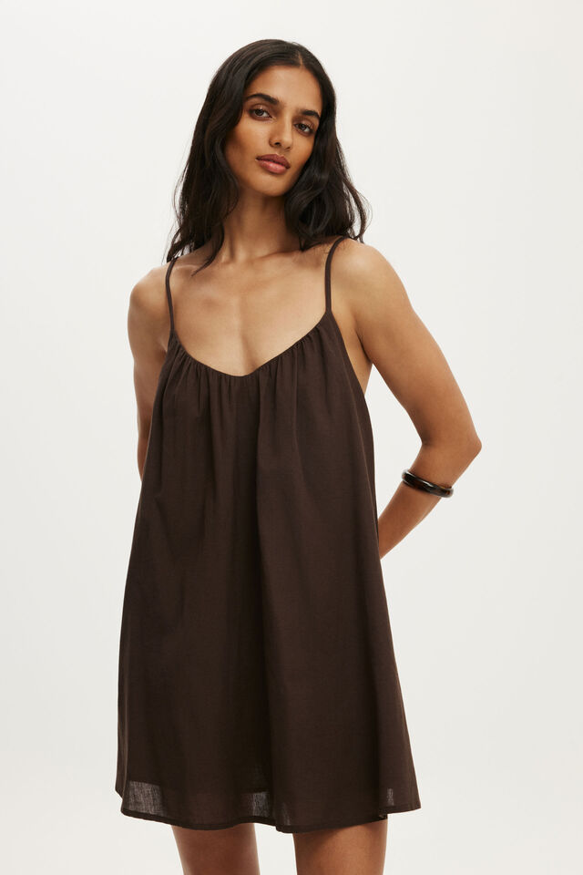 Mila Mini Dress, DARK OAK