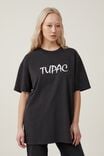 The Oversized Hip Hop Tee, LCN BR TUPAC STRICTLY 4 MY/BLACK - alternate image 1