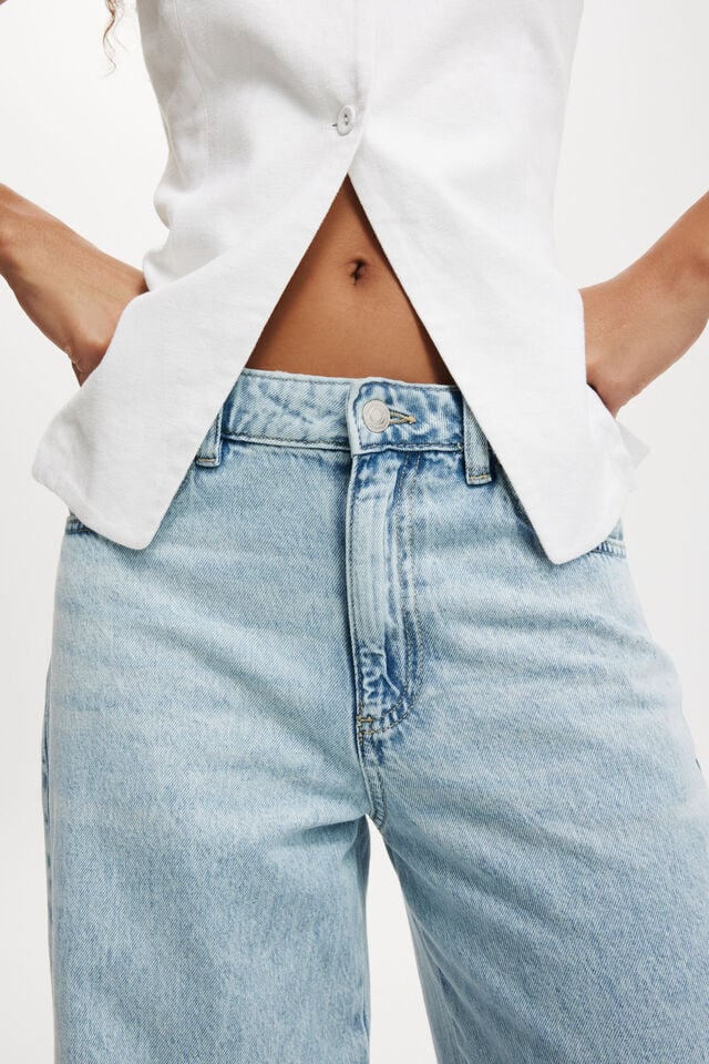 Relaxed Wide Jean, PALM BLUE