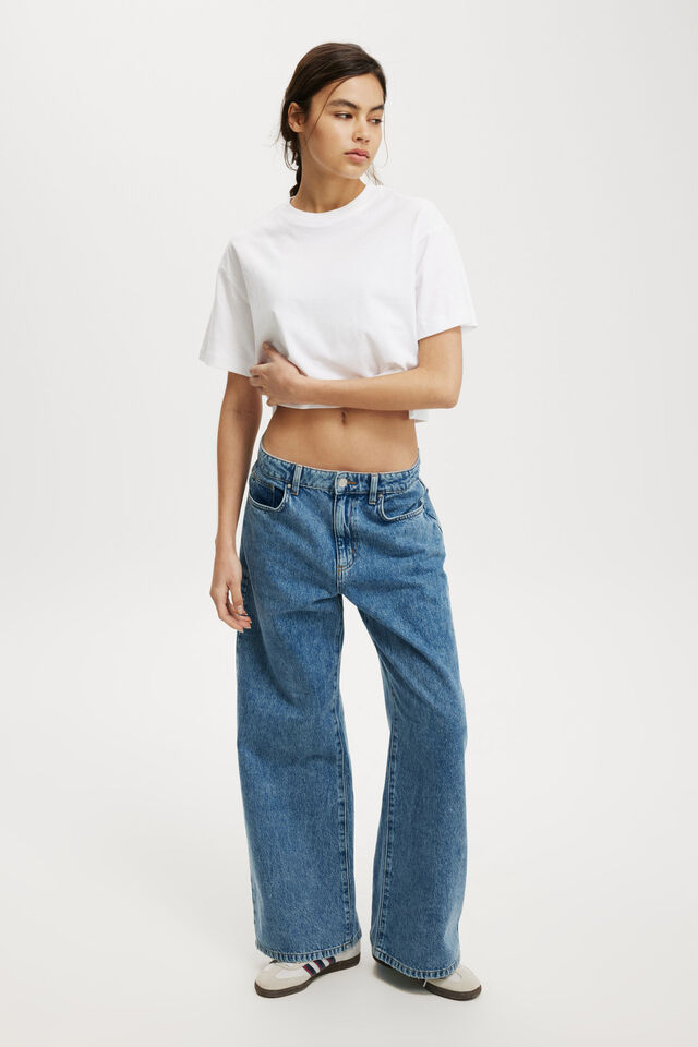 Cropped Boxy Tee, WHITE