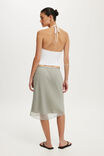Chiffon Midi Slip Skirt, GREY - example image 2