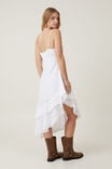 Milly Spliced Asymmetrical Midi Dress, WHITE - alternate image 3