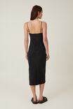 Vestido - Cleo Cupro Midi Dress, BLACK - vista alternativa 3