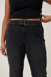 Stretch Bootcut Flare Jean, Black Pepper/Eyelet Belt - alternate image 5