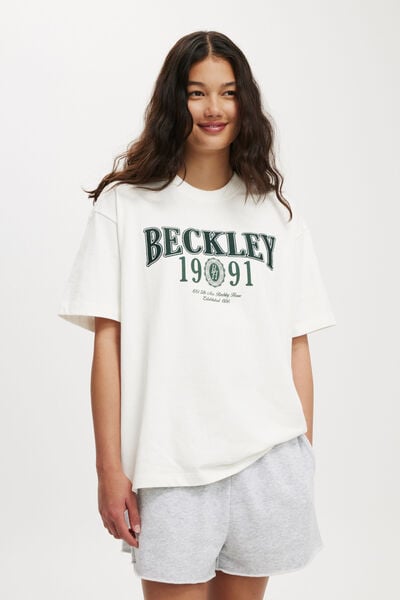 The Premium Boxy Graphic Tee, EST 1991/VINTAGE WHITE