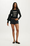 Ramones Music Fitted LS Raglan Graphic Tee, LCN MT RAMONES WINTER 1978 / BLACK - example image 2