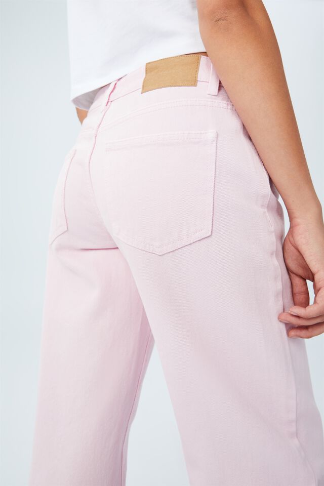 Low Rise Straight Jean, BUBBLE PINK