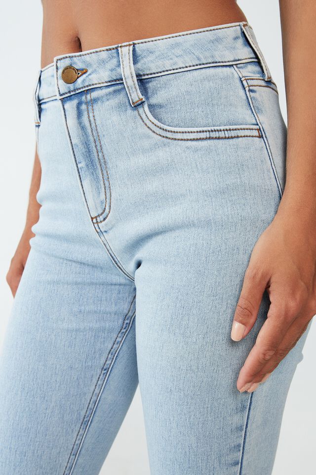 Mid Rise Cropped Super Stretch, SALTY BLUE POCKETS