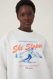 Classic Fleece Graphic Crew Sweatshirt, SKI SLOPES/ VINTAGE WHITE - alternate image 4