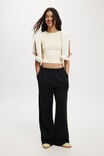 Classic Wide Leg Sweatpant, BLACK - alternate image 1