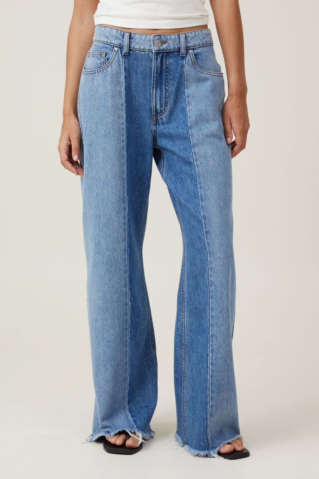 Relaxed Wide Jean, SEA BLUE/BELLS BLUE/PANEL