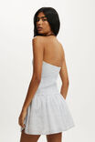 Shirred Tube Mini Dress, MADI STRIPE WEATHERED BLUE - example image 3