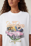 The Oversized Graphic License Tee, LCN BR THE BEACH BOYS CALIFORNIA/ VINTAGE WHT - alternate image 4