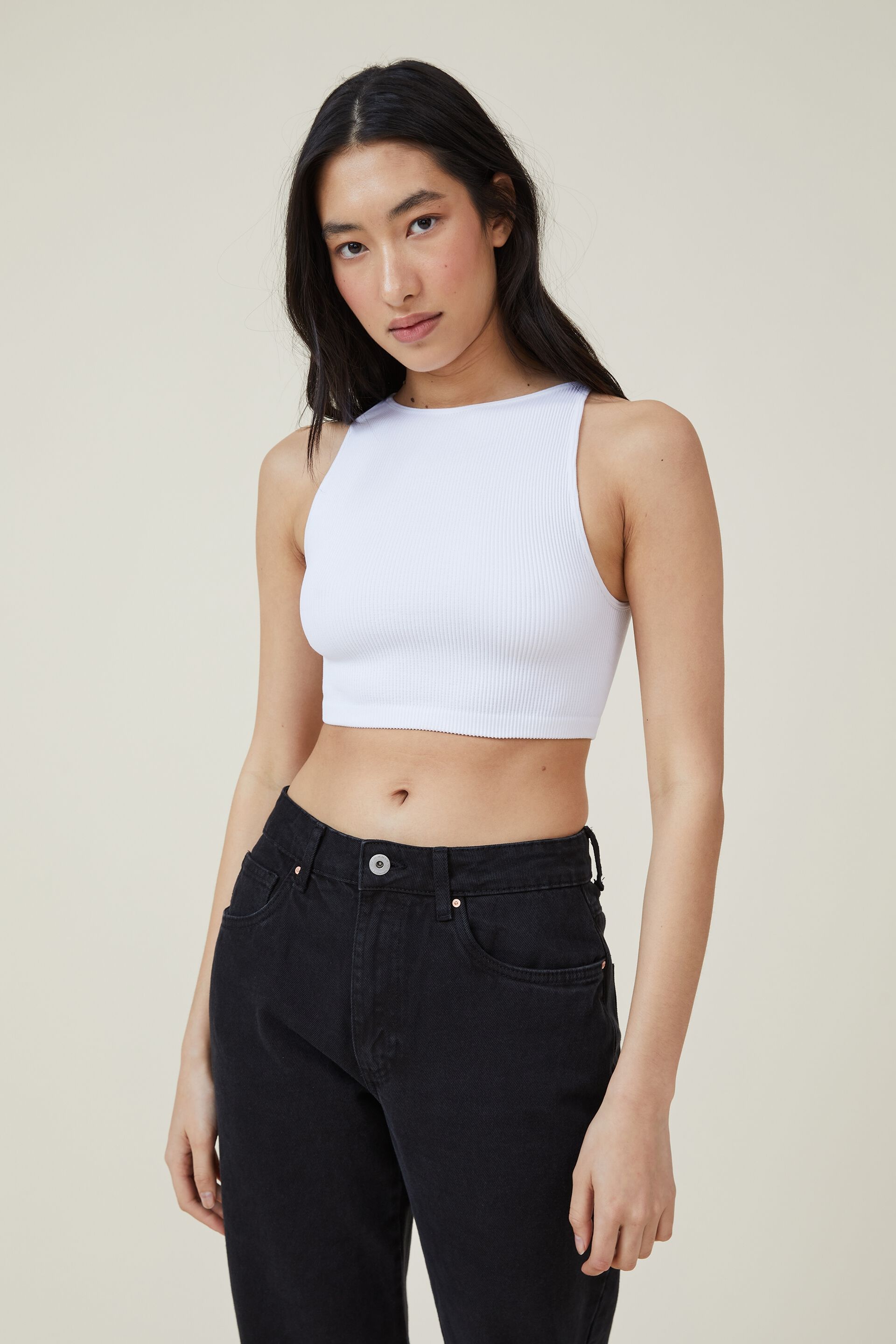 5 Colours American Apparel Sleeveless Crop Top Sizes XS L 
