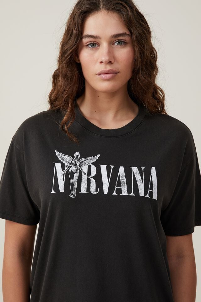 Gender Inclusive Cropped Nirvana Graphic Tee, Gender Inclusive Gender  Inclusive