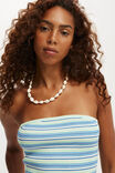 Jet Set Knit Rib Bandeau, CHELSEA STRIPE GREEN - example image 4