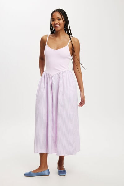 Romee Maxi Dress, PINK/BLUE STRIPE