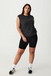 Curve Lifestyle Slouchy Muscle Tank, BLACK WASH