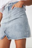 The Re-Made Mini Denim Skirt, NEW VINTAGE BLUE - alternate image 4